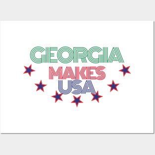 Georgia shapes USA Posters and Art